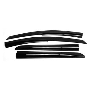 Hyundai Kona Wind Deflector - Omac - Acrylic 4 Pcs - Black - 2018-2023 Hyundai Kona Wind Deflector - Omac - Acrylic 4 Pcs - Black - 2018-2023